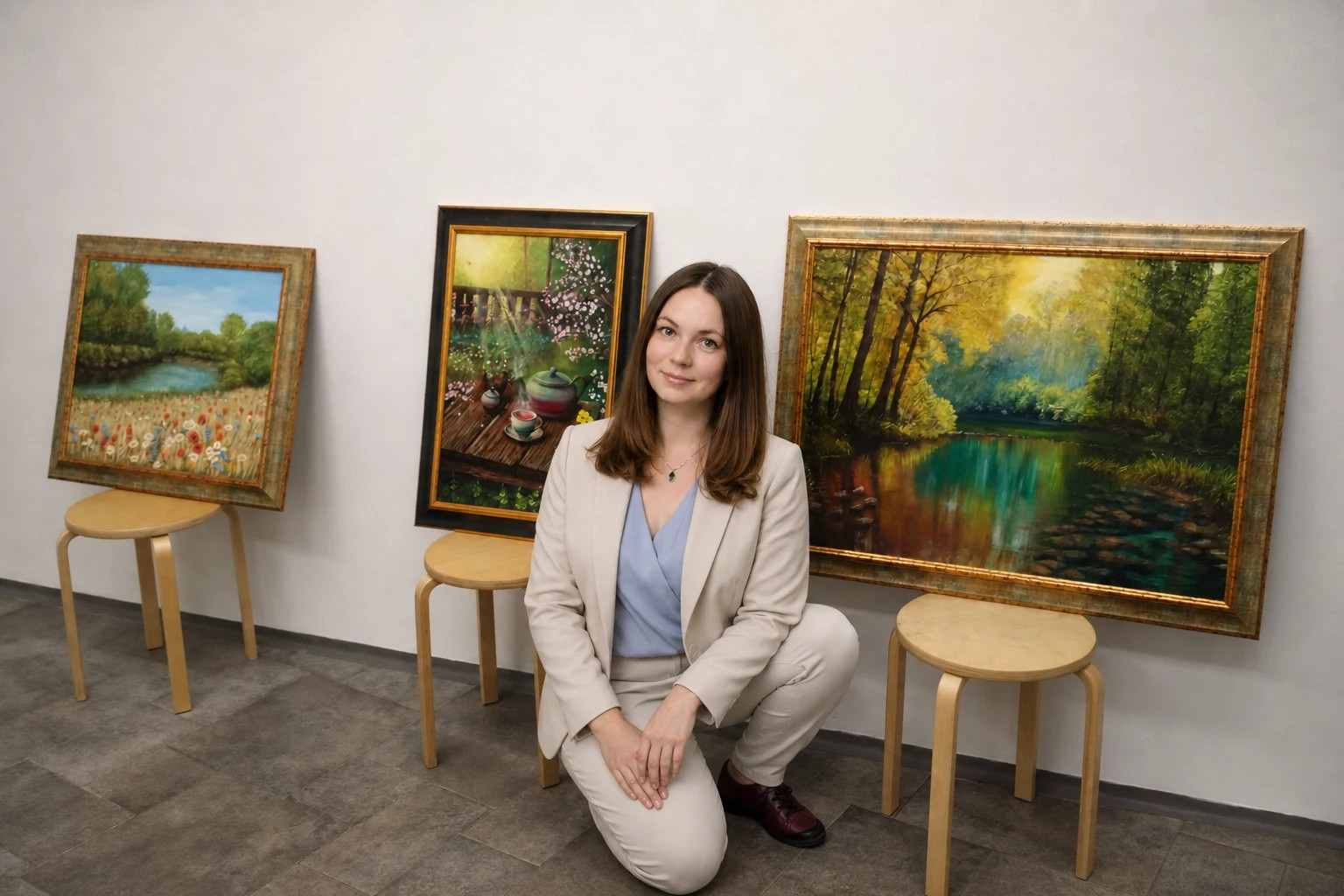 Galerie Nymburk 45 - akce Mezinárodní den umělců - výstava olejomalby - originálů 2025